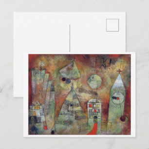 Cartão Postal A Hora Fatídica, 3 Quartos para 12   Paul Klee  