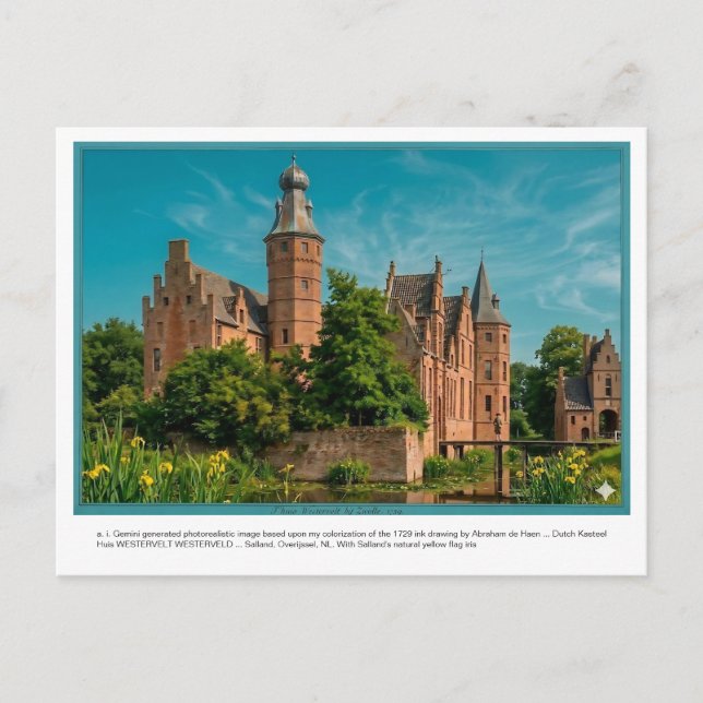 Cartão Postal a. i. Gemini gerou Kasteel WESTERVELT. (Frente)