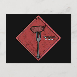 Cartão Postal A ignorância é a felicidade - com o Geek dividido