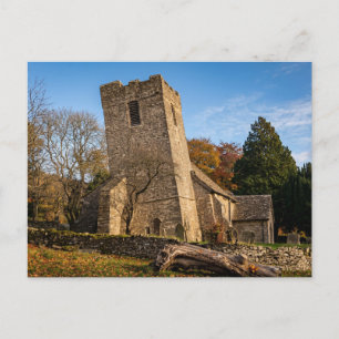Cartão Postal A Igreja Torta de St Martin em Cwmyoy, País de Gal