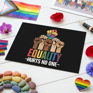 Cartão Postal A Igualdade Não Magoa Ninguém Orgulho LGBTQ Direit