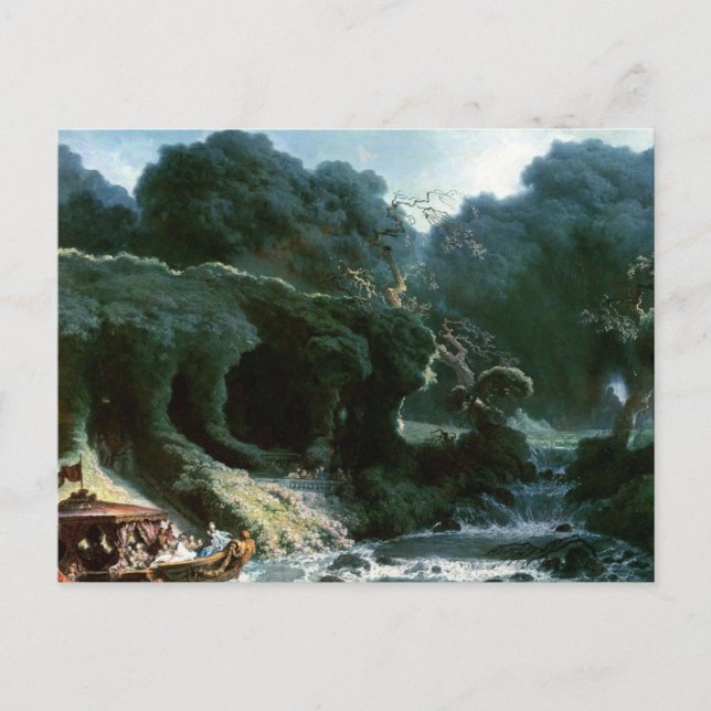 Cartão Postal A Ilha do Amor por Jean Honore Fragonard Postca (Frente)