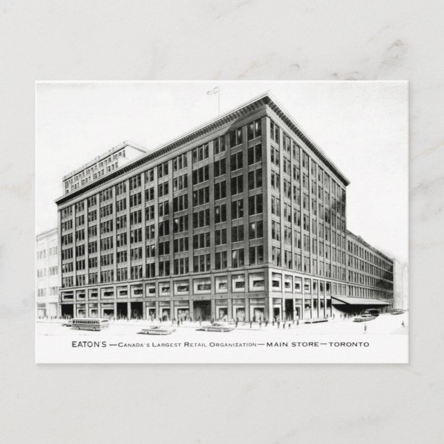 Cartão Postal A ilustração da Rainha Rua Toronto de Eaton (Frente)