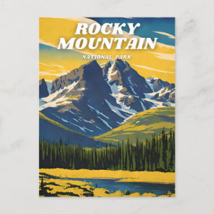 Cartão Postal A ilustração do Parque Nacional da Montanha Rocky