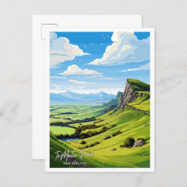 Cartão Postal A ilustração do Viagem da Nova Zelândia do Pico de