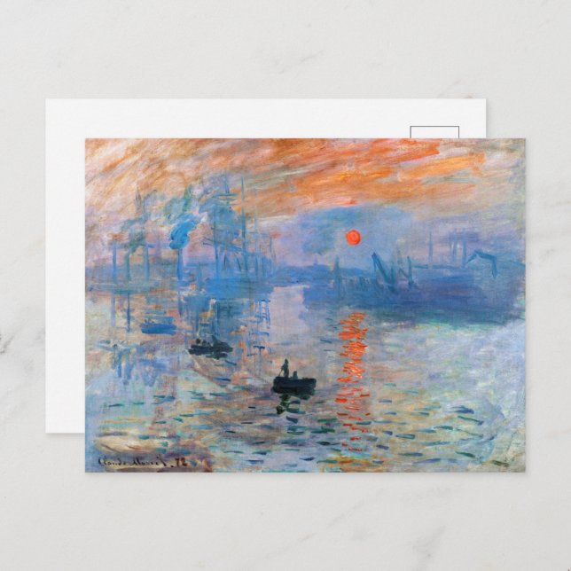 Cartão Postal A Impressão de Claude Monet, Sunrise (Frente/Verso)