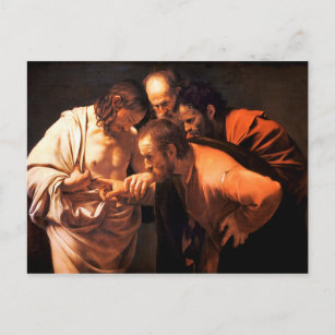 Cartão Postal A Incredulidade do Santo Thomas por Caravaggio