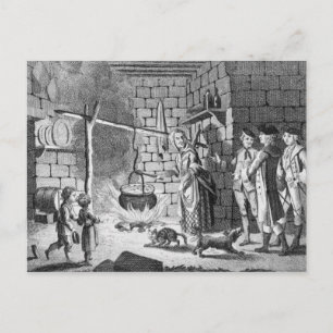 Cartão Postal A introdução do Dr. Samuel Johnson a uma Highland