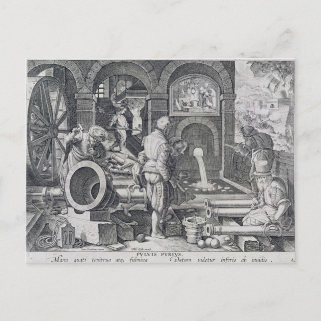 Cartão Postal A invenção do pólvora (Frente)