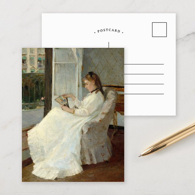 Cartão Postal A Irmã do Artista em uma Janela | Berthe Morisot (Criador carregado)