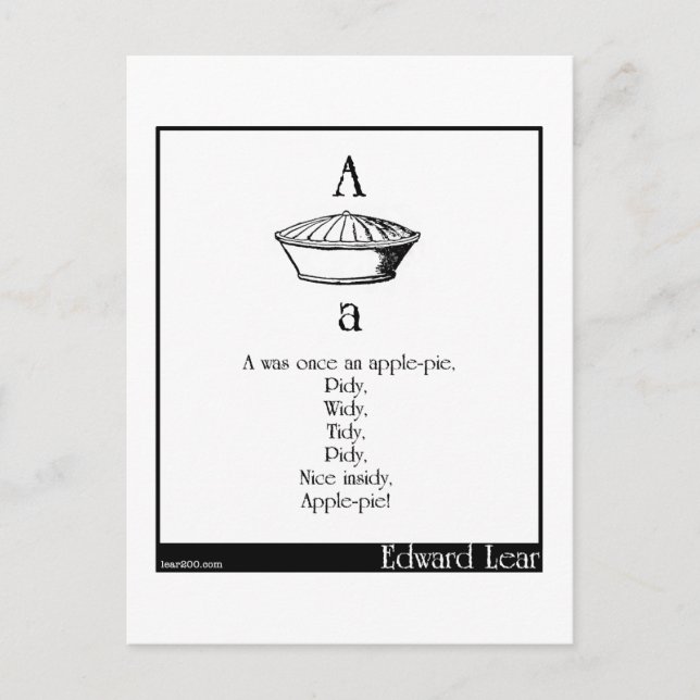 Cartão Postal A já foi uma torta de maçã (Frente)