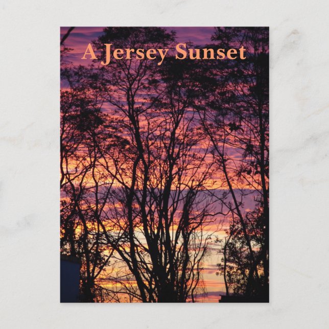 Cartão Postal A Jersey Sunset (Frente)