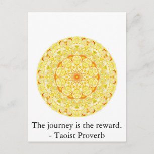 Cartão Postal A jornada é a recompensa. - Taoist Proverb