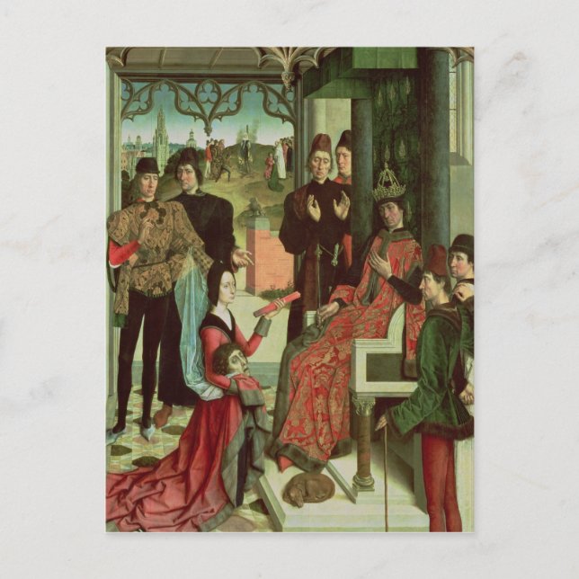 Cartão Postal A Justiça do Imperador Otto: Julgamento pelo Fogo (Frente)