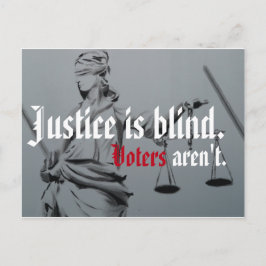 Cartão Postal A Justiça é Cartão-Postal Cego