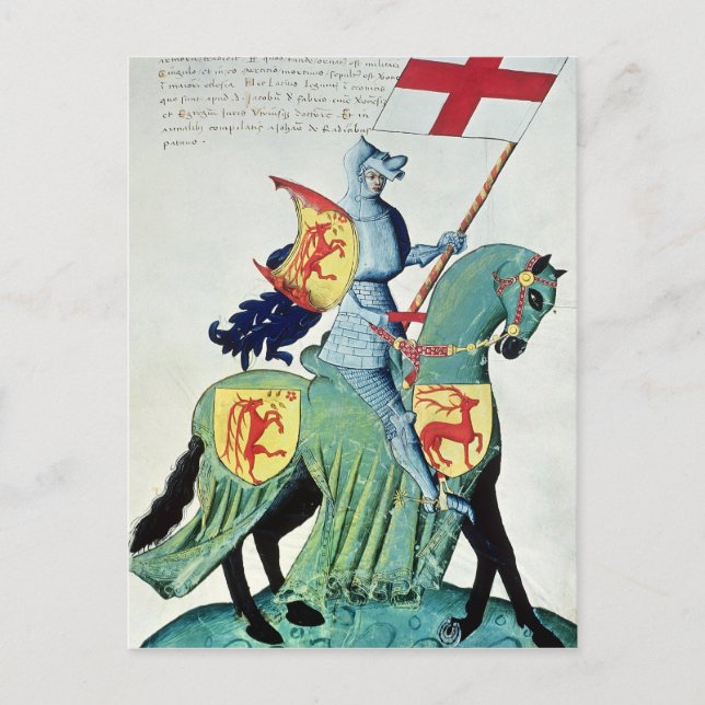 Cartão Postal A Knight Carrying the Arms of Verona (Frente)