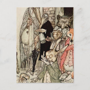Cartão Postal “A Lebre e a Tartaruga” por Arthur Rackham