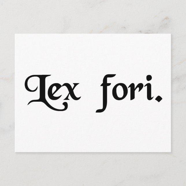 Cartão Postal A lei do fórum. (Frente)