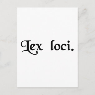 Cartão Postal A lei do lugar.