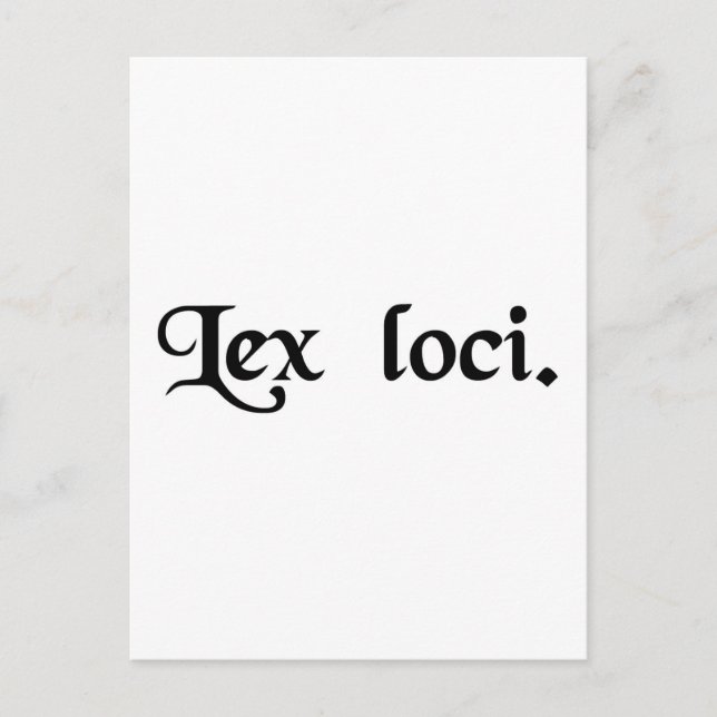 Cartão Postal A lei do lugar. (Frente)
