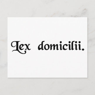 Cartão Postal A lei do país de origem de uma pessoa.