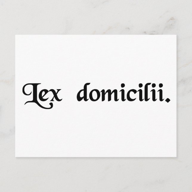 Cartão Postal A lei do país de origem de uma pessoa. (Frente)
