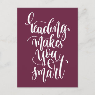 Cartão Postal A Leitura O Torna Inteligente