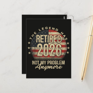 Cartão Postal A Lenda se Aposentou 2026 Engraçado