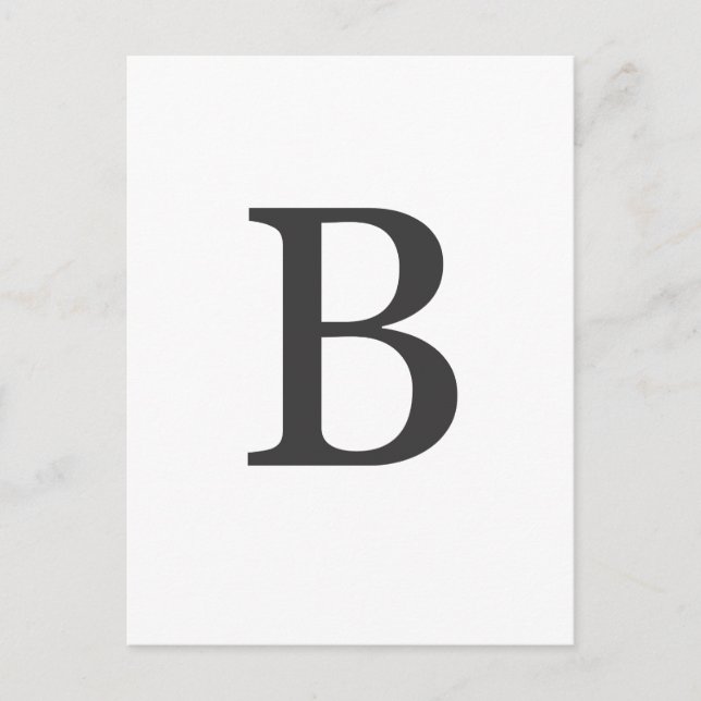 Cartão Postal "a letra B" (Frente)