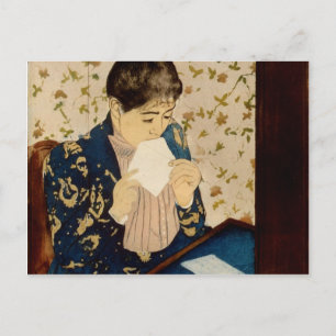 Cartão Postal A letra de Mary Cassatt (cerca de 1891)