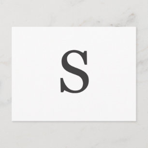 Cartão Postal "a letra S"
