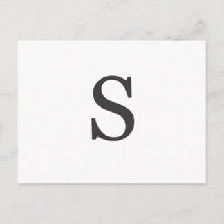 Cartão Postal "a letra S"