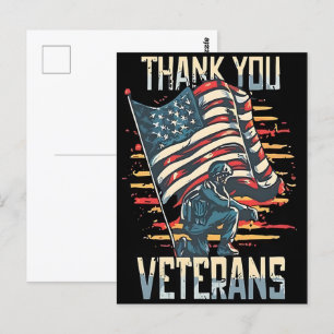 Cartão Postal A Liberdade Não É Grátis — Agradeça a um Veterano 