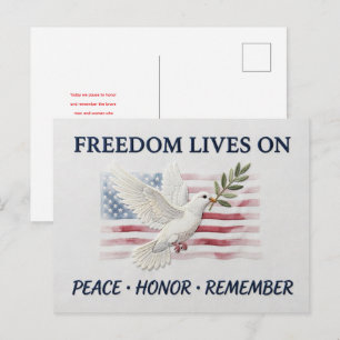Cartão Postal A Liberdade Vive no Dia Patriótico da Memória