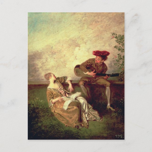 Cartão Postal A lição de cantar (Frente)