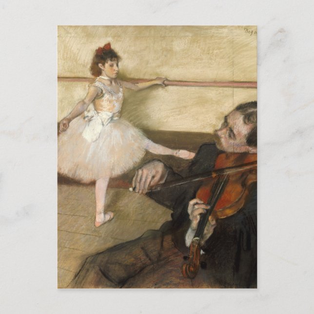 Cartão Postal A lição de dança - Edgar Degas (Frente)