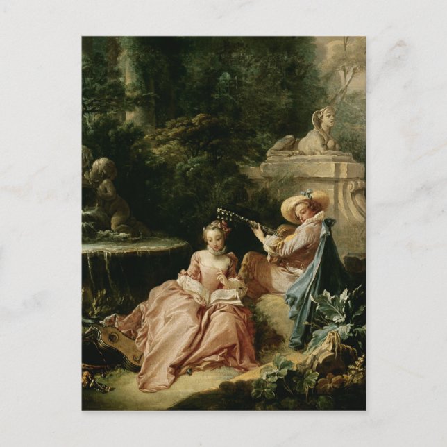 Cartão Postal A lição de música, 1749 (Frente)