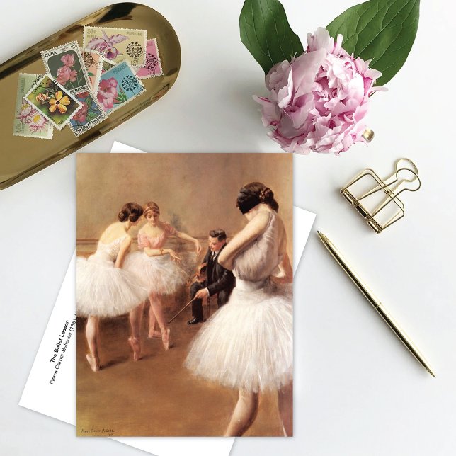 Cartão Postal A lição do Balé Pierre Carrier-Belleuse (Criador carregado)