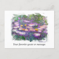 ** A Lily Monet Pads Pond Fine Art Personaliza