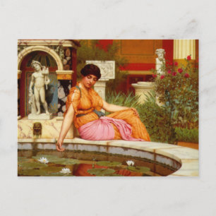 Cartão Postal A Lily Pond - John William Godward