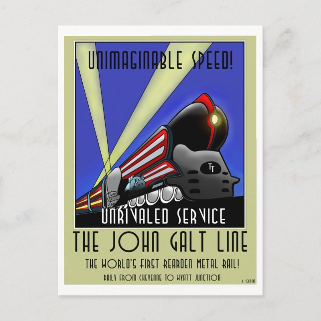 Cartão Postal - A Linha John Galt  (Frente)