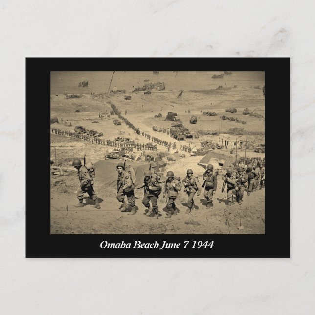 Cartão Postal A Longa Linha Da Praia De Omaha (Frente)