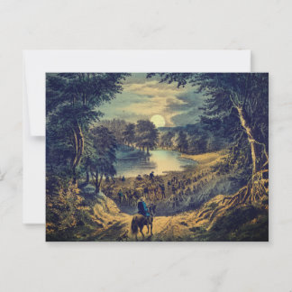 Cartão Postal A Lua da Colheita, Currier & Ives: 