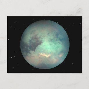 Cartão Postal A Lua do planeta Saturno Titã