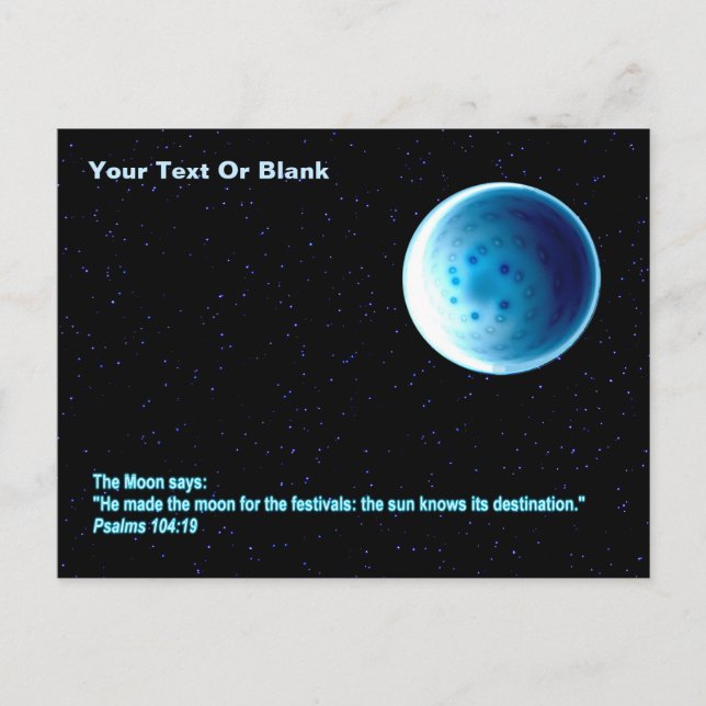 Cartão Postal A Lua - Perek Shirah (Frente)