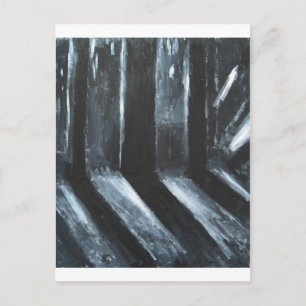 Cartão Postal A luz de escape preta (simbolismo claro)