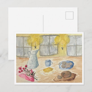 Cartão postal à luz de velas