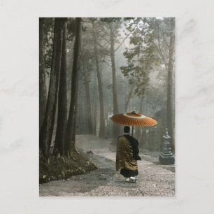 Cartão Postal A luz se rompe enquanto o Templo monge desce