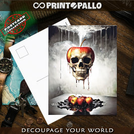 Cartão Postal A Maçã do Pinto com crânio