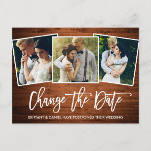 Cartão Postal A Madeira De Script De Pincel Altera A Foto Da Dat